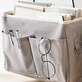 thumbnail image 3 of 2X Bolsa de Almacenamiento de Bolsillo para Colgar Junto una la Cama Soporte Organizador de Cajita de Almacenamiento Junto una la Cama para Cabeceros Literas Dormitorios, Gris, 3 of 5