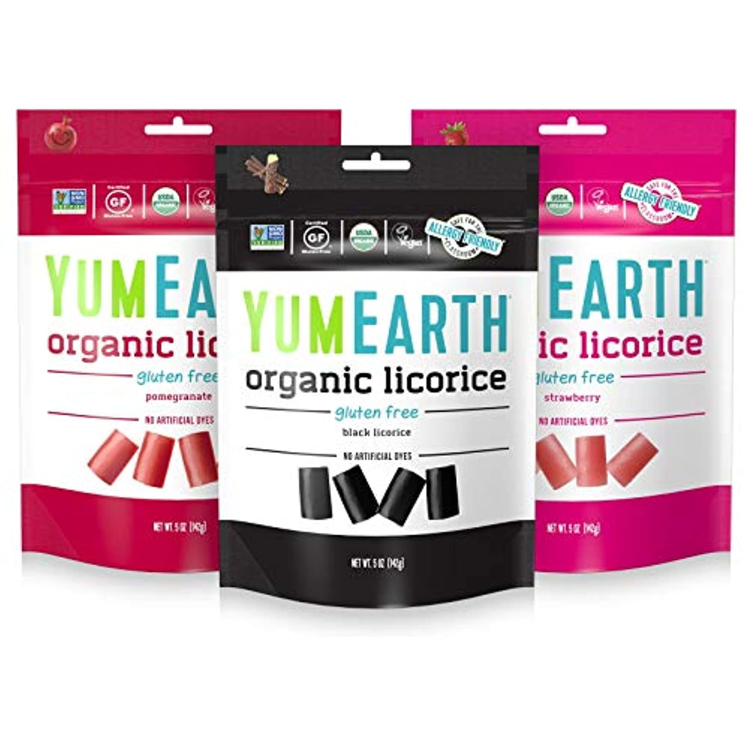 Yumearth Organic Licorice Lovers Variety Pack, 5Oz(Pack Of 6), Allergy