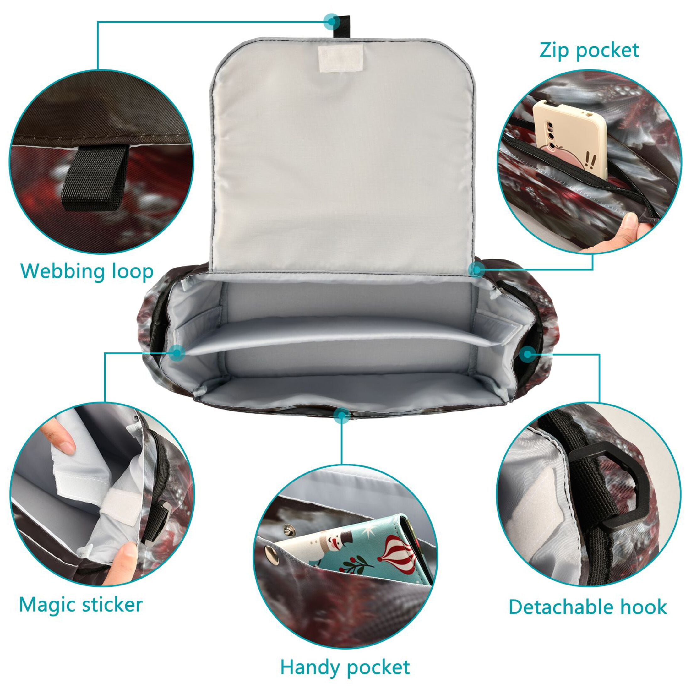 DIXRUYEE Stroller Organizer Ent Petal Reverie Printed