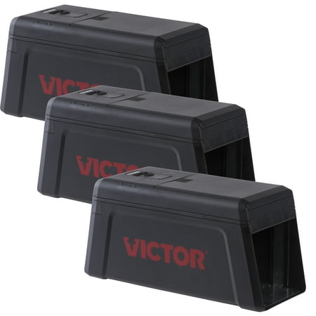 Victor Electronic Rat Trap- 3 Pack (Best Food For Rats Traps)