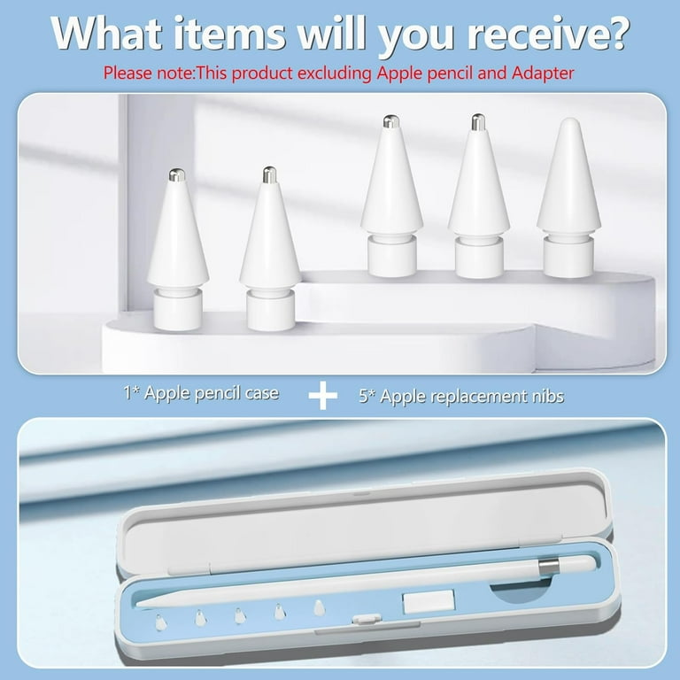 Storage Box with Lid and 5 Pack Pencil Tips for Apple Pencil Storage Box with Lid and 5 Pack Pencil Tips for Apple Pencil