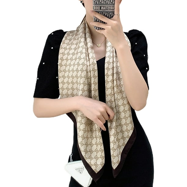 Pañuelo para la cabeza para mujer - Pañuelos grandes de satén para el cabello Bandanas - Envoltura cuadrada de seda para el cabello para dormir con MFZFUKR CPB-ZRF665-2