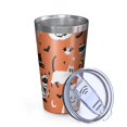 thumbnail image 2 of 16oz Tumblers Halloween Cat Pattern Stainless Steel Vacuum Insulated Double Wall Travel Tumbler Cups Mug with Lid and Straw,Cleaning Brush for Coffee,Tea, 2 of 4