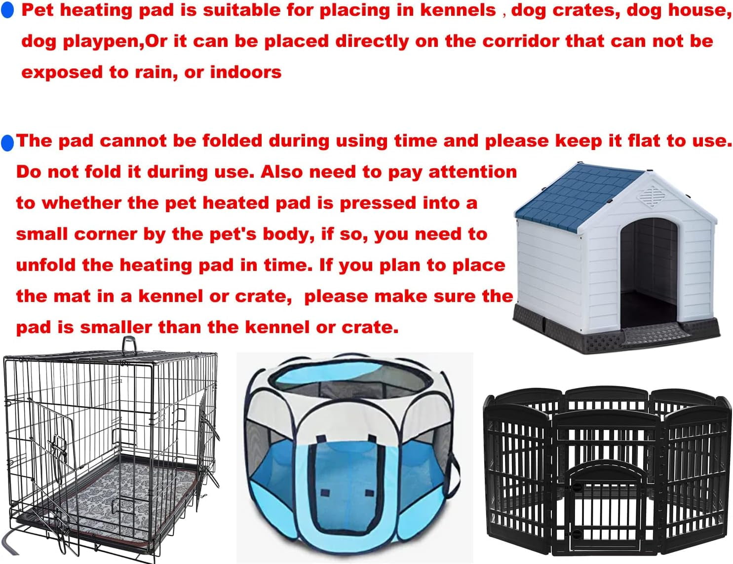 Pet Heating pad 34"x21" Large Dog cat Heating pad Heated ped beds Dogs House Heater Electric Warming pad for Puppies with Timer,Chew Resistant Cord,Easy Clean,Waterproof