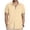 Beige, variant on Men's Button Down Shirts Short Sleeve Casual Shirts Summer Beach Shirts Vacation Wedding Shirts with Pocket