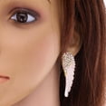 thumbnail image 2 of 1 Par de Pendientes de ángel, Pendientes Colgantes de Cristal, Joyería de Moda para Mujer Salvador  Pendientes cristalinos del Rhinestone, 2 of 10