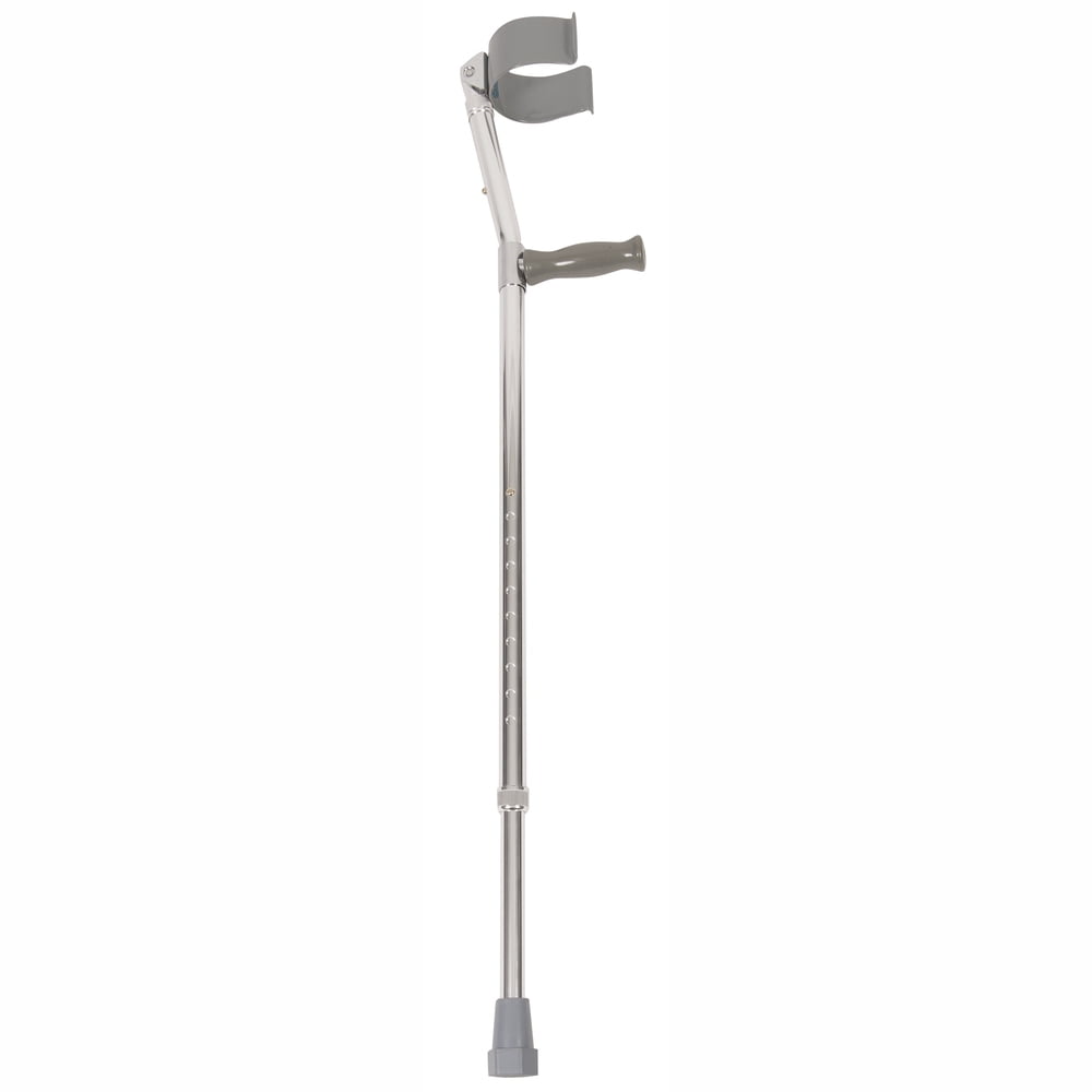 PCP Push-Button Forearm Crutches, Chrome, Adult