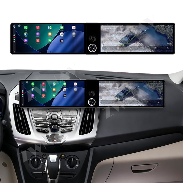 ZWNAV Dual 12.3 inch Screen Car Radio For Ford Transit 2015-2018 Android GPS Navigation Multimedia Video Player Stereo Receiver Head Unit