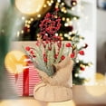 thumbnail image 1 of WSBDENLK Décoration de Noël Cyberlundi Intérieur Extérieur Décorations de Noël de Bureau Maison Petite Mini Simulation Arbre de Noël Découpes de Fruits Rouges Aiguilles Décorations de Noël, 1 of 6