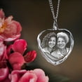 thumbnail image 3 of 3D Crystal Photo Necklace, Heart Shape Innovation Crystal Picture Necklace Customized Personalized Couples Pet Gifts with Your Photo for Mom, Dad, Men, Women, Christmas (Large), 3 of 8