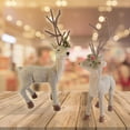 thumbnail image 4 of KHAMPA 3D Christmas Reindeer Sculpture Tabletop Decorations Ornaments Figurines Forest Animals Figures Deer Toys Cute Christmas Table Decor Figurine Statue, 4 of 9