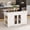 White, variant on DEXTRUS Kitchen Island with Drop Leaf & Power Outlets, Kitchen Island Cart with Doors & Drawers, Black