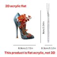 thumbnail image 3 of WIZUTIZ Plant Flower High Heels Pendant Bag Car Rearview Mirror Pendant Apartment Essentials Elaborately Made, 3 of 3