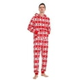 thumbnail image 2 of GYRATEDREAM Christmas Family Matching Parent-child Hoodie Pajamas Reindeer Romper One Piece Jumpsuit Pjs for Adult Kids Baby, 2 of 10