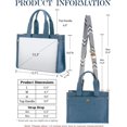 thumbnail image 6 of Denim Tote Bag for Women, Jean Satchel  Crossbody Totes  Handle Handbags with Strap for Work Travel, 6 of 6
