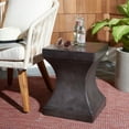 thumbnail image 2 of SAFAVIEH Outdoor Collection Curby Concrete Accent Stool Black, 2 of 7