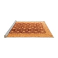 thumbnail image 2 of Ahgly Company Machine Washable Indoor Rectangle Oriental Orange Traditional Area Rugs, 7' x 9', 2 of 4