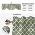 thumbnail image 5 of Green Morocco Tie Up Valance Curtains for Windows, Kitchen Curtains Window Shades, Boho Farmhouse Abstract Geometric Simple Light Filtering Roman Curtain Valances for Bedroom/Bathroom/Cafe 54"x18", 5 of 9