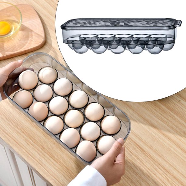 Soporte para almacenamiento de huevos perfecl caja de 16 rejillas de plástico apilable