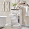 thumbnail image 5 of SinCiDo Kitchen Tilt Out Trash Can Cabinet, 10 Gallon Farmhouse Wooden Trash Garbage Can with Drawer, 5 of 7