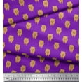 thumbnail image 3 of Soimoi Purple Cotton Cambric Fabric Pomeranian Dog Printed Fabric 1 Yard 42 Inch Wide, 3 of 3