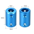 thumbnail image 3 of Unique Bargains Shaft Coupling 8mm to 10mm Bore L25xD16 Robot Motor Wheel Rigid Coupler Connector Blue 2 Pcs, 3 of 3