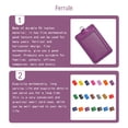 thumbnail image 4 of Inteprter 10 piezas de portatarjetas de identificación, suministros de oficina de negocios, funda protectora informal de colores, funda para tarjetas de Carpetas de archivos Vertical/Morado, 4 of 6