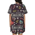 thumbnail image 3 of Lsque Merry Christmas Women's Short-Sleeved Pajama Set - 2 Piece Soft and Lightweight Sleepwear Set-X-Large, 3 of 9