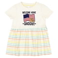 thumbnail image 3 of Inktastic Military Daddy Welcome Home Girls Baby Dress, 3 of 5