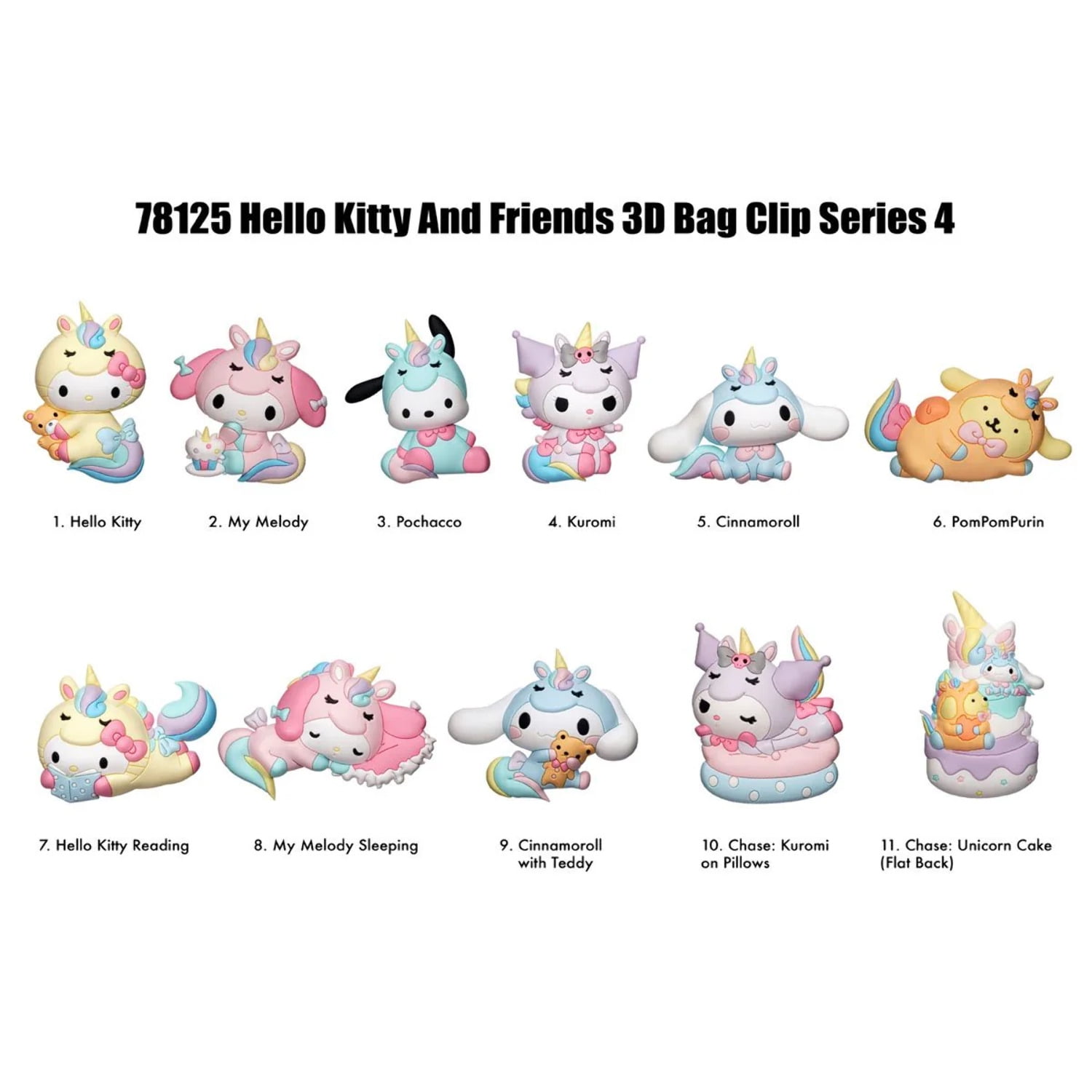 Hello Kitty Series 4 3D Foam Bag Clip | Mystery Blind Mini Item