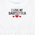 thumbnail image 4 of Inktastic I Love My Babysitter Girls Baby Dress, 4 of 5