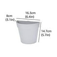 thumbnail image 3 of Gnwei Planter Pots - 1 Pack Wall Hanging Planter Pots for Indoor and Outdoor Plants, 6.4 Inch Half-Moon-Shaped Plastic Wall Planter, Wall Mounted Succulent Planters, 3 of 4