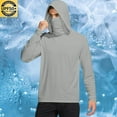 thumbnail image 5 of Besolor Fishing Shirts for Men Sun Protection Long Sleeve Hooded Sun Shirts with Mask UPF 50+ Hoodies for Outdoor, 5 of 6