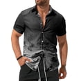 thumbnail image 4 of IWRICH Men's Hawaiian Short Sleeves Shirt Button down Beach Tops Summer Casual Floral Printed Holiday Tees Black XXXL, 4 of 4