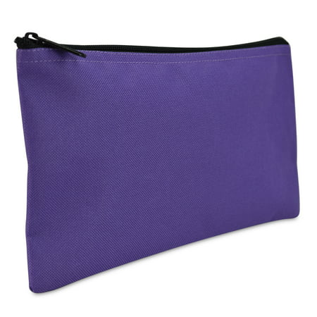 DALIX Bank Bags Money Pouch Security Deposit Utility Zipper Coin Bag in Purple - www.bagssaleusa.com