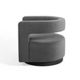 thumbnail image 6 of Armchair Accent Chair, Velvet, Grey Gray, Modern Contemporary Urban Design, Living Lounge Room Hotel Lobby Hospitality, 6 of 9