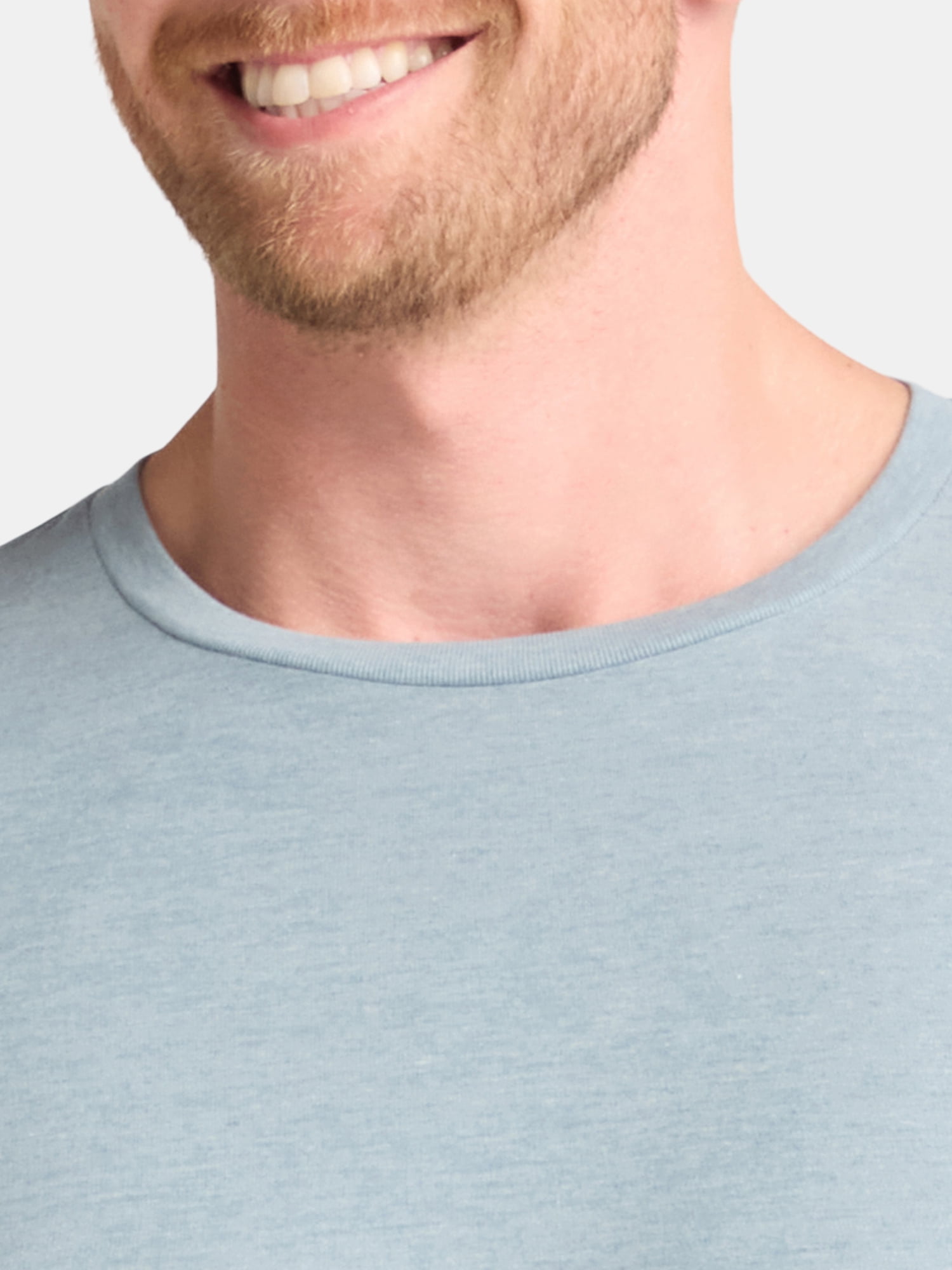 Athletic Works Men's and Big & Tall Men's Tri-Blend Tee with Long Sleeves, Sizes XS-4XLT