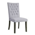 thumbnail image 2 of Contemporary Design Gray Fabric Dining Room Set Of 6 Chair Wood Trim Padded Seat, 2 of 3