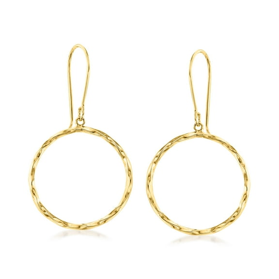 Ross-Simons 14kt Yellow Gold Open-Circle Drop Earrings, Women's, Adult