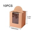 thumbnail image 7 of Hzzsbu Cupcake Boxes, 10 Pcs Single Paper Cupcake Holder Containers, Candy Cookies Desserts Gift Boxes with Window and Handle for Wedding Birthday Party, 7 of 7