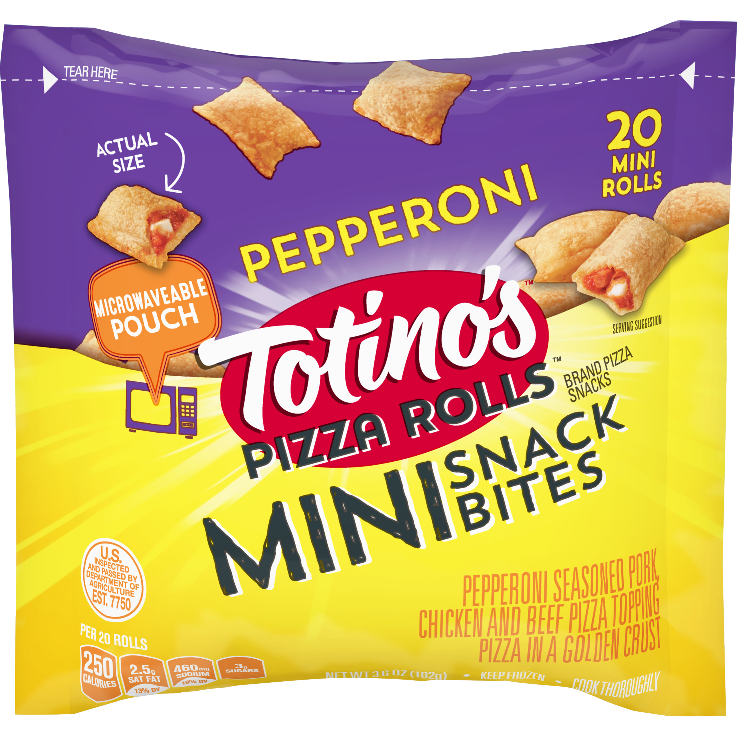 Totino's Pepperoni Mini Snack Bites Frozen Pizza Rolls 20ct BrickSeek