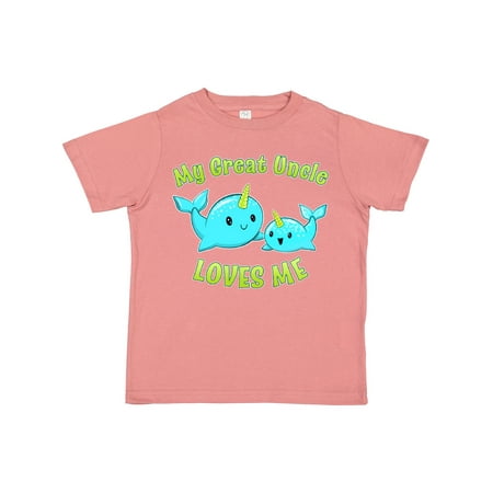 

Inktastic My Great Uncle loves me- cute narwhal Boys or Girls Toddler T-Shirt