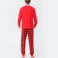 thumbnail image 2 of Christmas Family Set Color Block Long Sleeves Loose Christmas Family Sleepwear Set Elastic Waist for Festivals ANGGREK Otros, 2 of 6