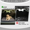 thumbnail image 4 of Binienty Leopard Print Bow Rear Cargo Liner, Anti-Slip Scratch Resistant Trunk Protector Mat, Universal 29" x 39" Stylish Vehicle Interior Accessory for Most Sedans SUVs Wagons, 4 of 7