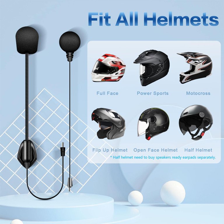 Intercom Moto Bluetooth 6 Rider, Bluetooth 2 Helmet Headset