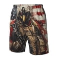 thumbnail image 4 of Balery Bald Eagle Soldier Traje de Baño Estilo Hawaiano para Hombre, Shorts de Secado Rápido con Bolsillos-3X-Large, 4 of 6