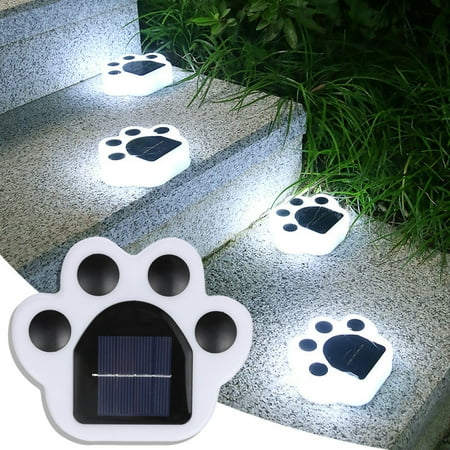 

Christmas LED Sol Ar Po Wer Paw Animal Prints Lights Garden Outdoor Lam P Landscape New