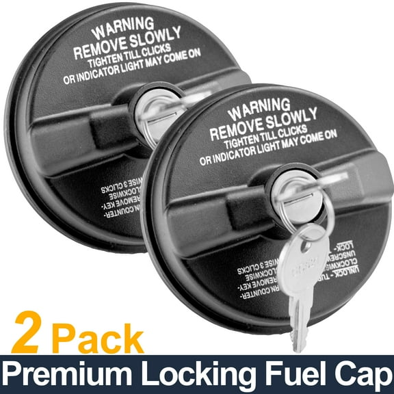 New Locking Gas Fuel Tank Cap Cover 77300-47020 10504 For Silverado Sierra Yukon Toyota Tacoma 4Runner, 2PACK