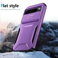 thumbnail image 2 of KOMI Case for Pixel 9 Pro XL Case, Google 9 Pro XL Case with Tempered Glass Screen Protector and Slide Camera Cover, Non-Slip Heavy Duty Shockproof Phone Cover for Google Pixel 9 Pro XL Purple, 2 of 5