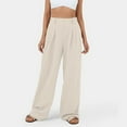 thumbnail image 6 of Lmnyox Women's Wide Leg Lounge Pants Casual Elastic High Waist Trousers with Pocket Business Palazzo Pants, 6 of 7